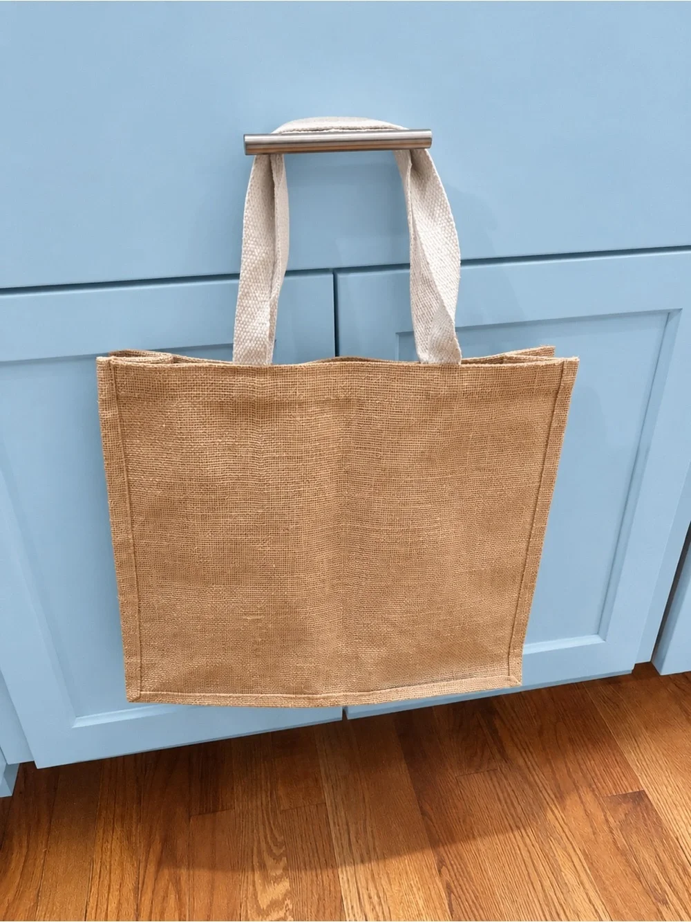 Positive Mind Positive Vibes Jute Market Tote Bag NWOT
